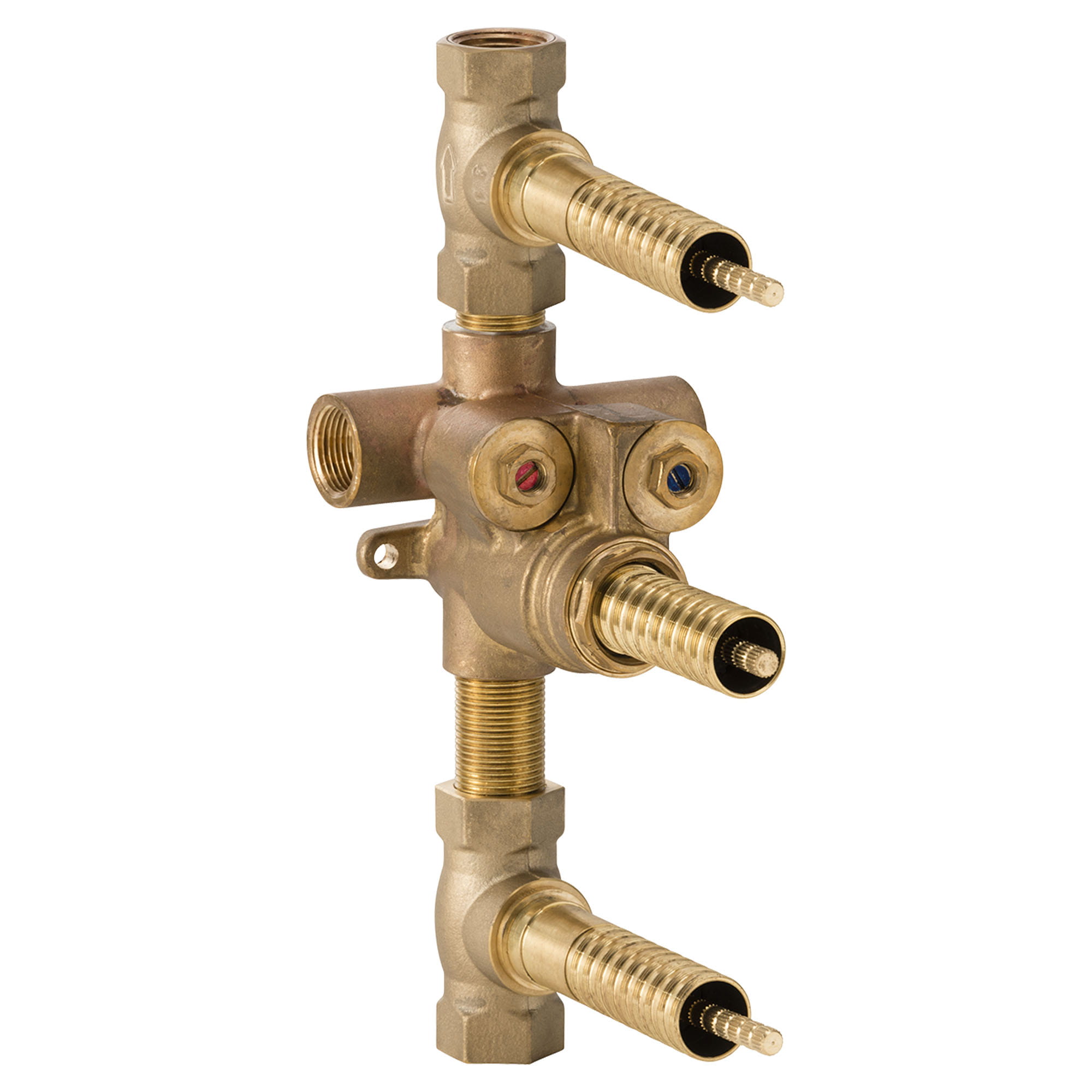 3-Handle Thermostatic Rough Valve with 2 Volume Controls